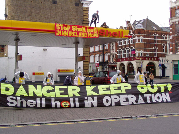 Shell Petrol Station Blockade