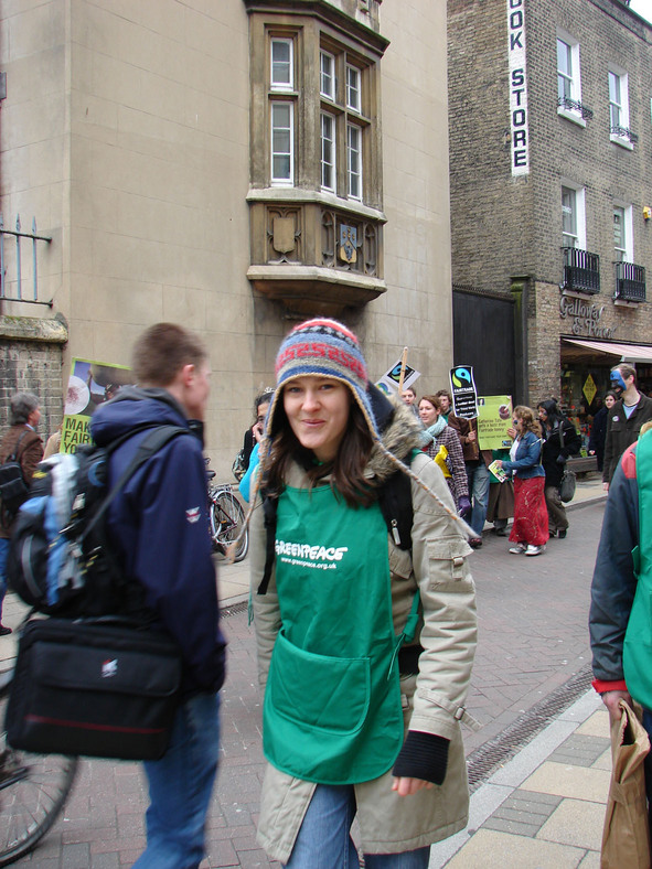 who could be embarressed to be seen in such a lovely greenpeace tabbard