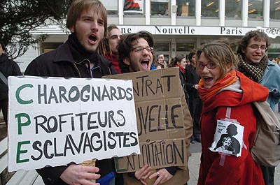 Gathering for the march.