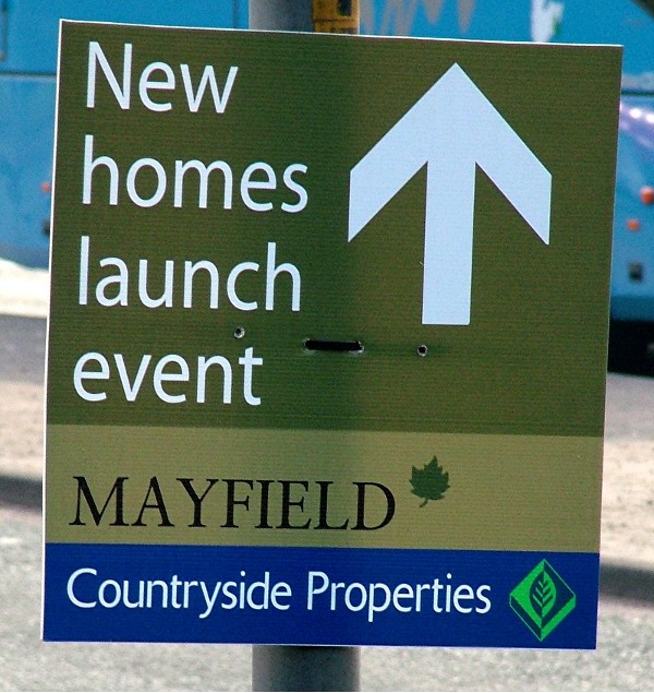 Countryside Properties Mayfield development unlawful flyposting...
