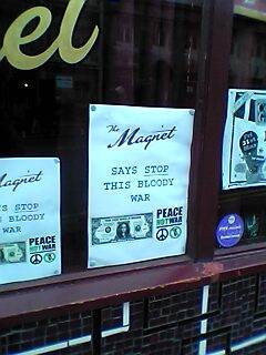 Local bar The Magnet says no to war