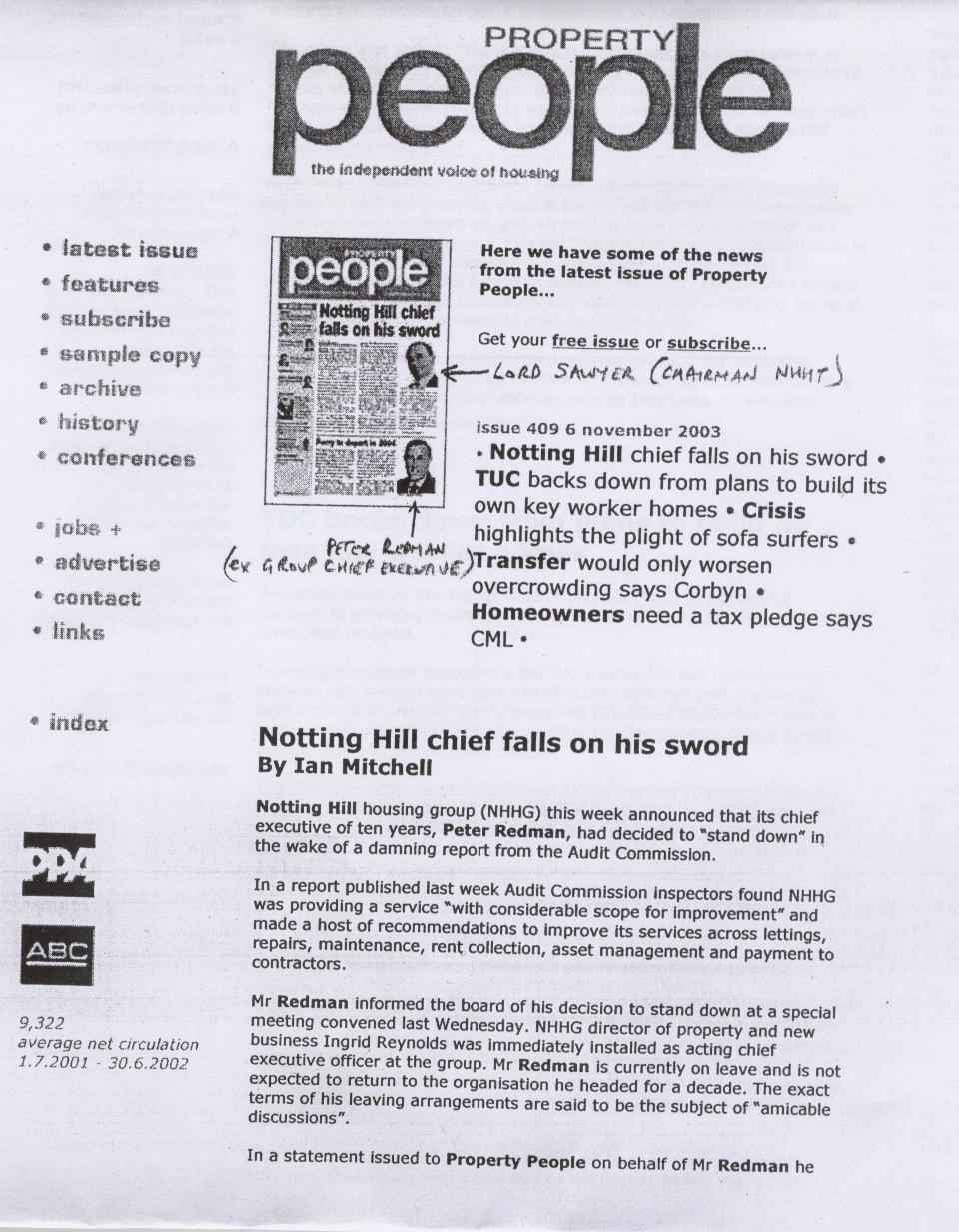 CHIEF EXECUTIVE TAKES THE BLAME