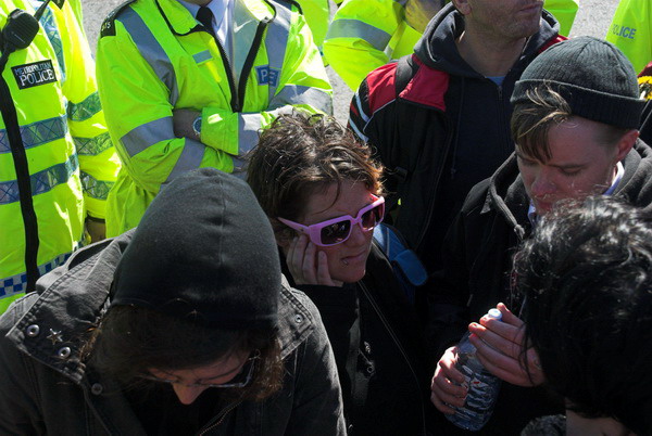 Penned in by police on the A4