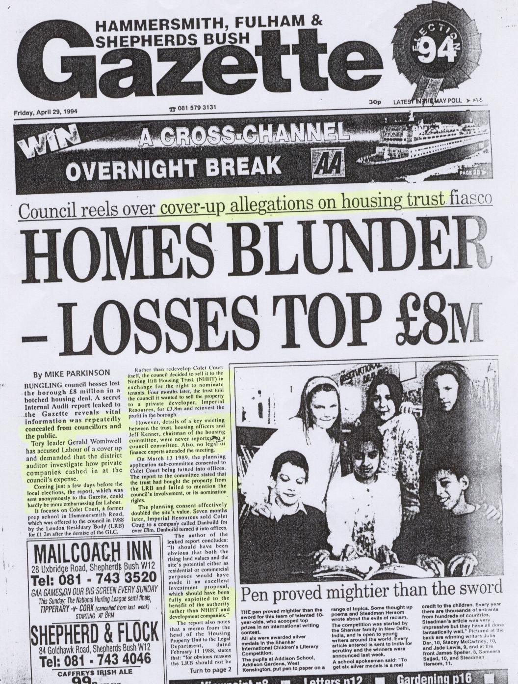 NHHT SLEAZE + COUNCIL SLEAZE?