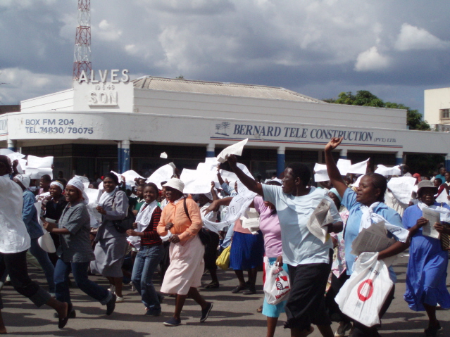 WOZA demonstration before the arrests