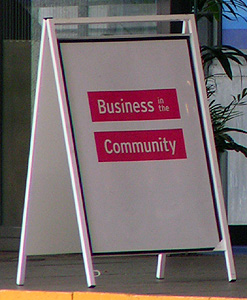 Business In The Community Hoarding Corporate Social Responsibility Gig London