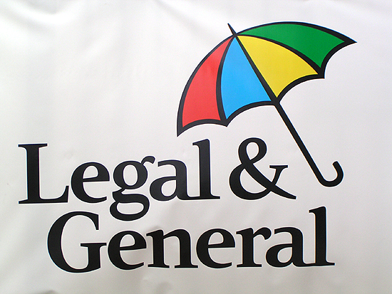 Legal & General Banner Shot By One Man Peaceful Picket London