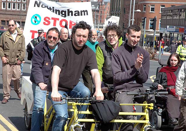 on the May Day march