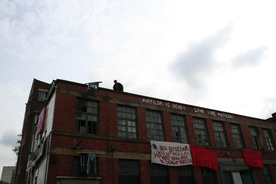 One lone activist holds out against the invaders