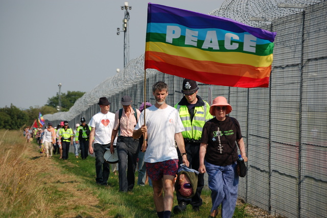 Protesting at the fence