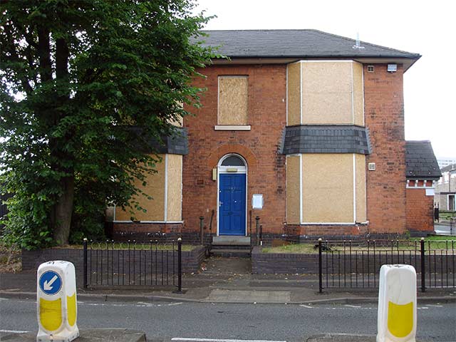 Boarded up