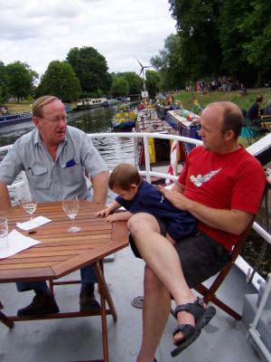 All very civilised, with drinks on the deck.