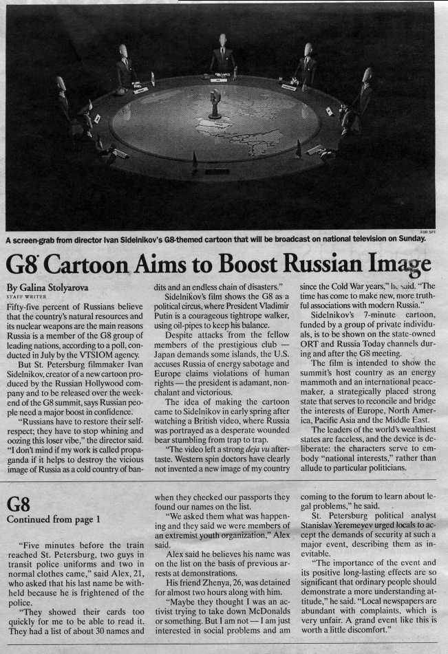 St Petersburg Times : G8 Article : Page 2