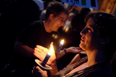 ...join peace activists in Parliament square...
