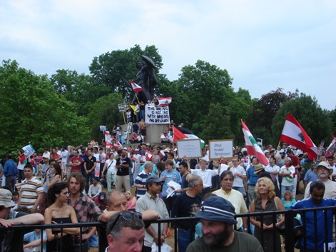 The demonstration culminated in a huge rally in Hyde Park