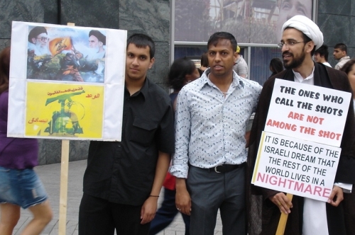 Protestors in Birmingham