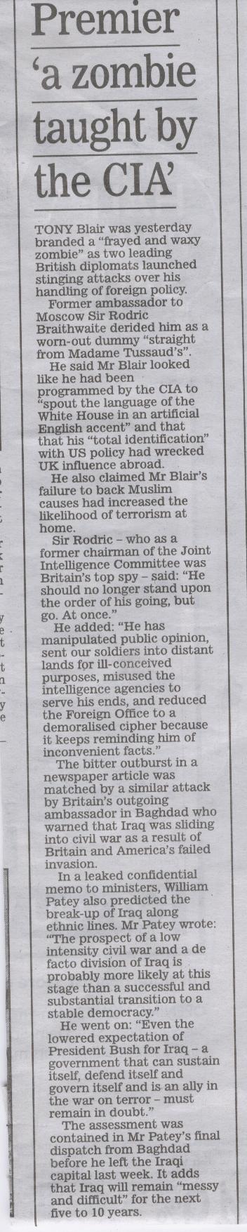 Blair cannot be trusted - how many innocents has he killed?