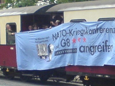 a train was occupied but later attacked by police