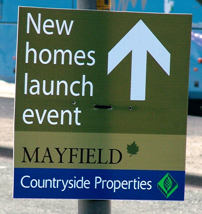 Counryside Properties Mayfield unlawful flyposting earlier this year...