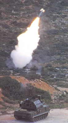 Tor-M1 anti-missile tank