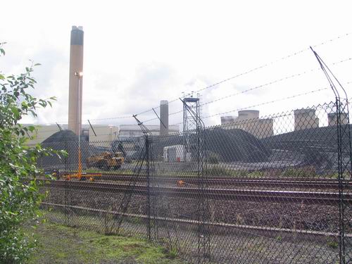Drax coal and spotlight for activists