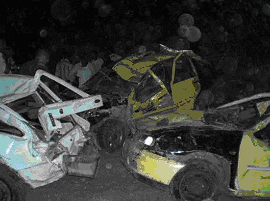 The destroyed taxi’s, the only Money source of the families who were living in t