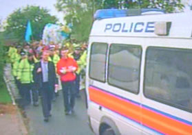 and police led the main march