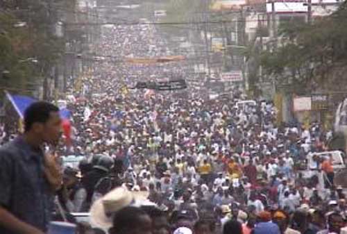 February 7, 2004 - unreported Lavalas demonstration for Aristide