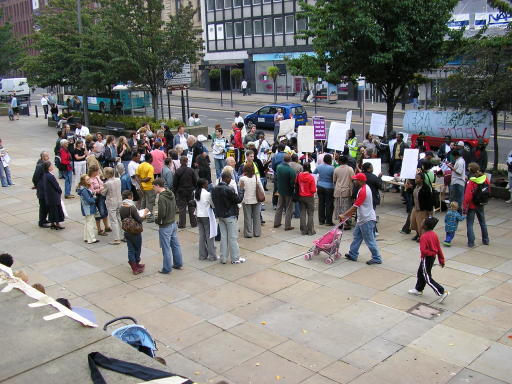 The crowd gathers...