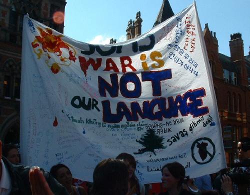 War is not our language