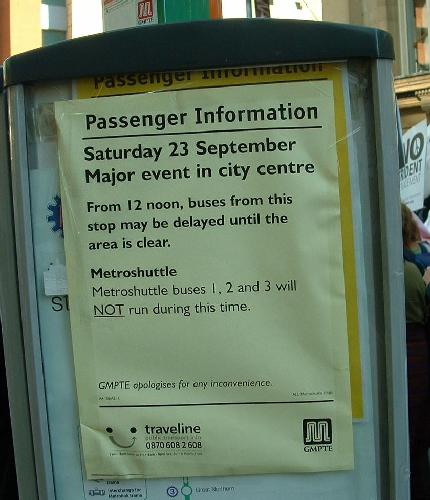 Major event in city centre