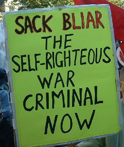 Sack Blair the self-righteous war criminal now