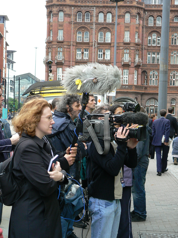 and more, with TV crews