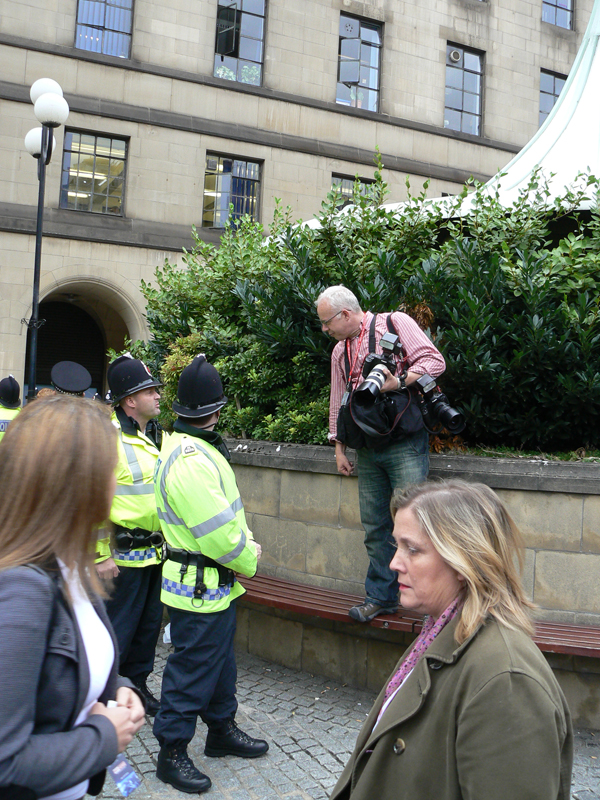 can't take photos of protests mate!