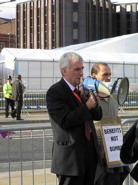 John McDonnell MP speaking at the rally
