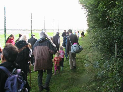 A bridleway runs part way along the perimeter fence