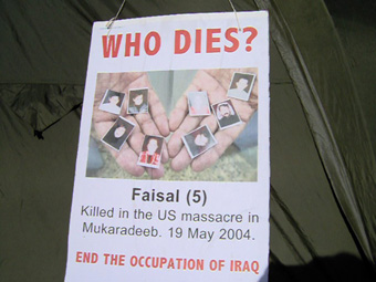 We demonstrate against the killing of children...