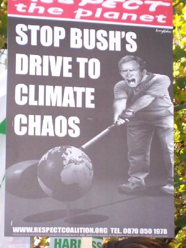 Stop Bush drive to climate chaos