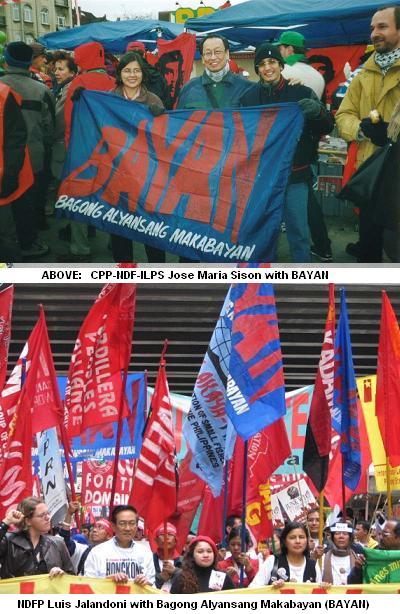 CPP-NDFP Chiefs rubbing shoulders with Bagong Alyansang Makabayan (BAYAN)
