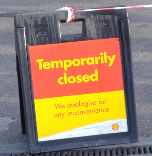 Shell provided a handy sign