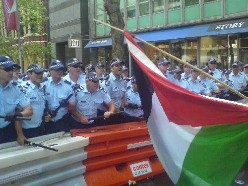 Protestors were on the offensive