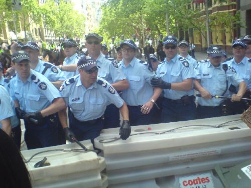 Protestors were on the offensive