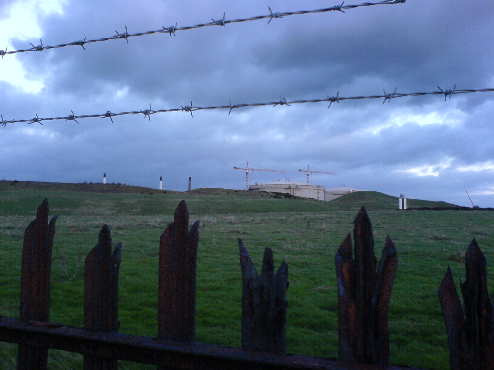 presurised gas storage towers