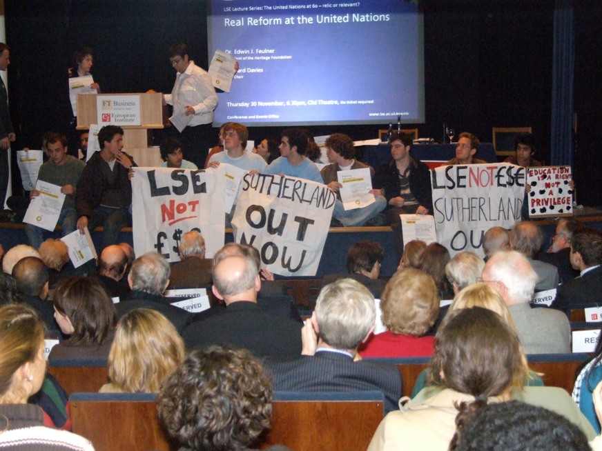LSE students sit-in