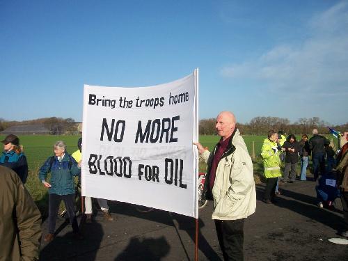 No more blood for oil