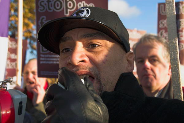 Lee Jasper brought support from the Mayor of London