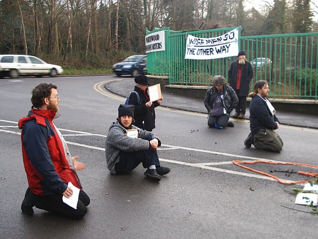 Blockading the Entrance to Northwood HQ