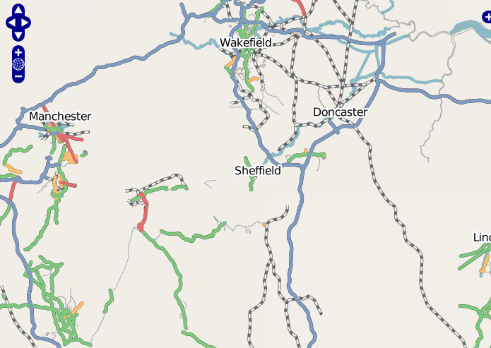Sheffield on the OpenStreetMap