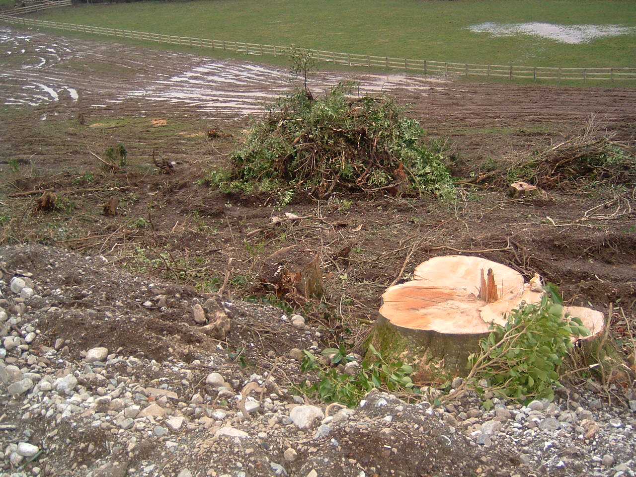 Taken from national monument Rath Lugh, looking down at motorway land take