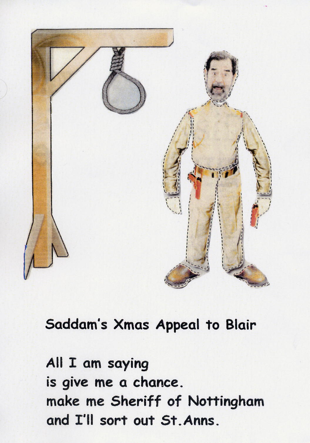 Saddam's Xmas Appeal to Balir